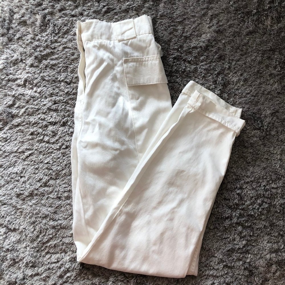 BERSHKA Women's White Cargo Pants US 8